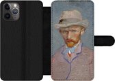 Telefoonhoesje Geschikt voor iPhone 11 Pro telefoonhoesje - Zelfportret - Vincent van Gogh - Met vakjes - Wallet case met magneetsluiting