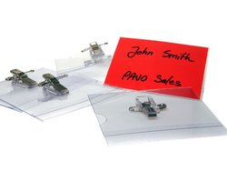 Badge met Combi clip 54mm x 90mm - 50 stuks