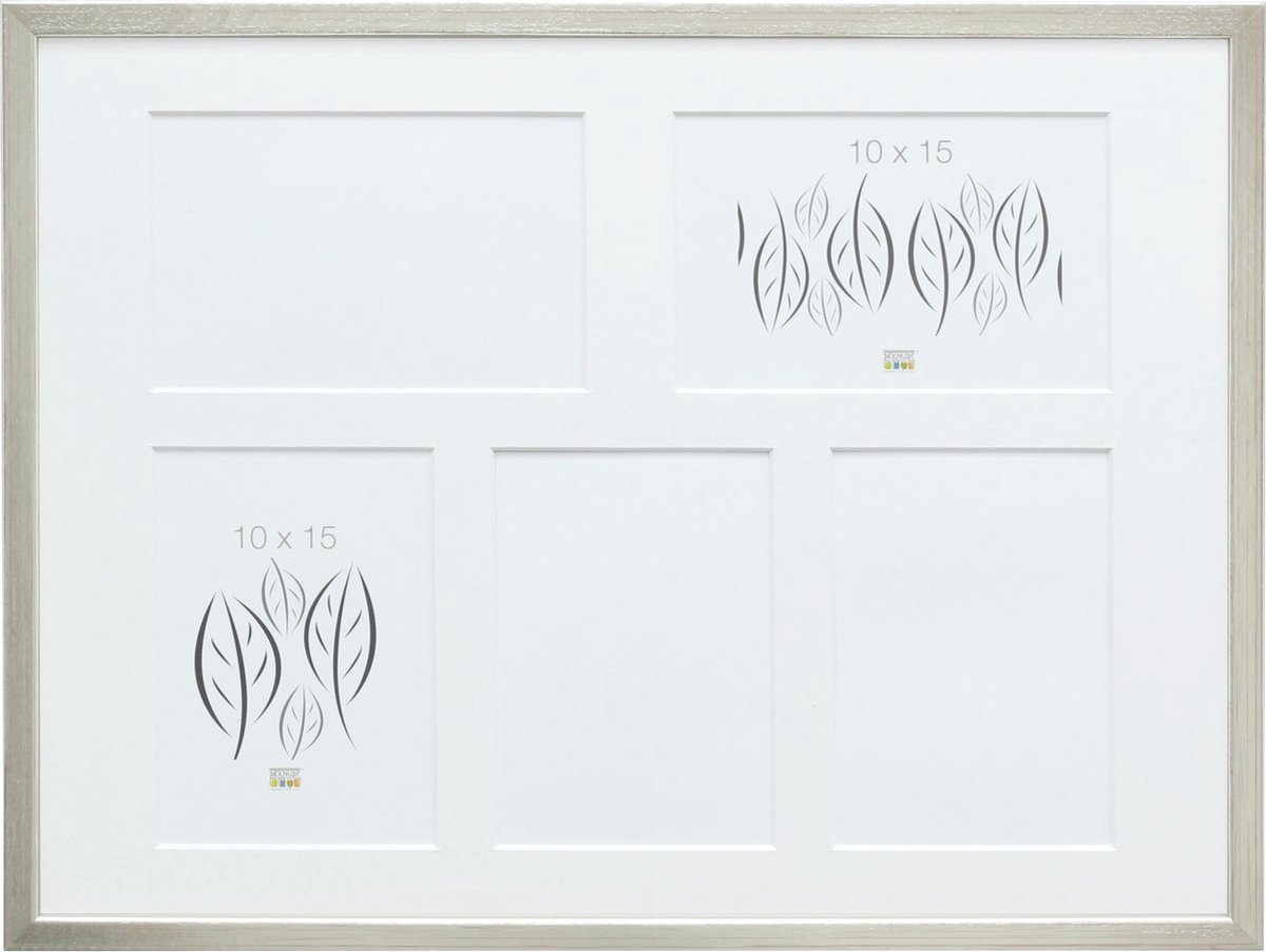 Deknudt Frames multifotolijst S41JD1 P5 - zilver - 5 foto's 10x15 cm