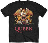 Queen Kinder Tshirt -Kids tm 6 jaar- Classic Crest Zwart