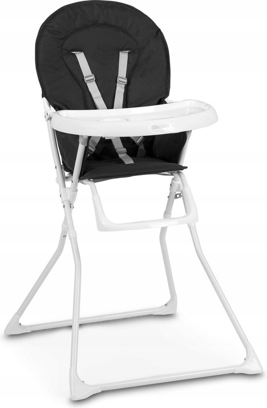 Chaise haute - chaise bébé - pliable - Zwart | bol