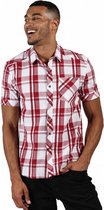 blouse Deakin III heren wit/rood katoen maat XL