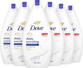 Bol.com Dove Douchegel Deeply Nourishing - 6 x 450 ml - Voordeelverpakking aanbieding