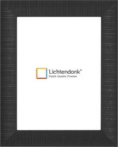 Fotolijst - Geribbeld Profiel - Zwart - Fotomaat 25x38 - Helder glas - Art.nr. 1055000725382