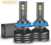 H8 LED lamp (set 2 stuks) Pro Active | CANbus EMC CHip 30000 Lumen 6500k Ultra-bright Helder Wit 98 Watt Motor / Auto / Scooter / Dimlicht / Grootlicht / Mistlicht Koplampen / Plug and Play / H8 35W vervanger