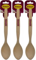 Serveerlepel - Opscheplepel Hout - 28cm - Set van 3