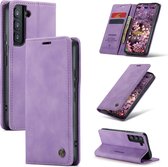 Samsung Galaxy S22 Casemania Hoesje Bright Lila - Portemonnee Book Case