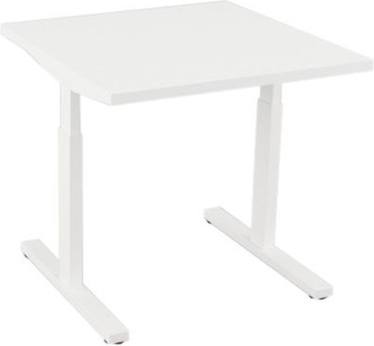 Offeco bureau Oxford - Bureau - Bureautafel - Gaming bureau - Game bureau - Computertafel - Desk - Bureau Wit - Verstelbaar bureau - Gaming Desk - Bureau tafel - Bureau verstelbaar  Wit  80x80cm-- blad-  onderstel- x80