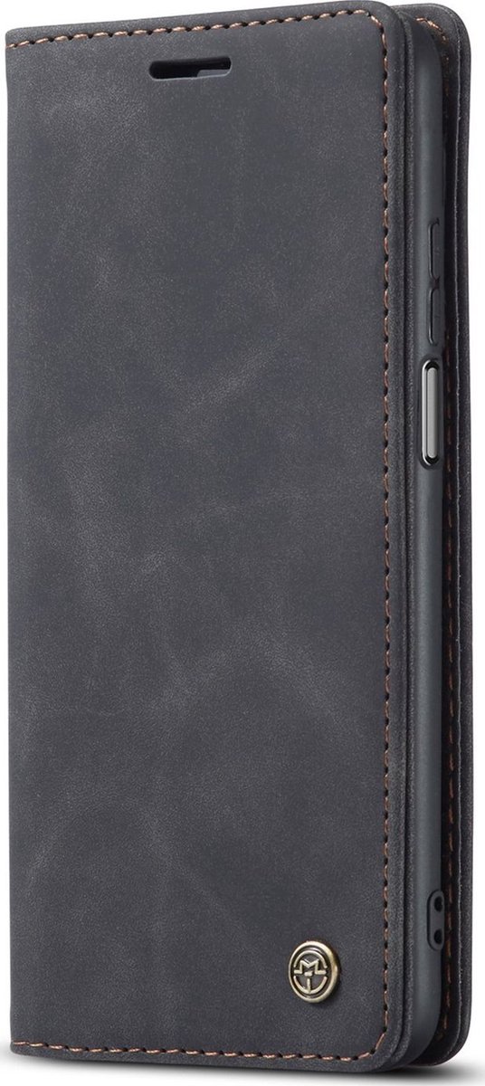 Caseme Telefoonhoesje geschikt voor Xiaomi Mi 10T Pro Hoesje | Caseme 013 Bookcase Portemonnee | Pasjeshouder voor 2 Pasjes | Telefoonhoesje voor Pinpas / OV Kaart / Rijbewijs - Zwart