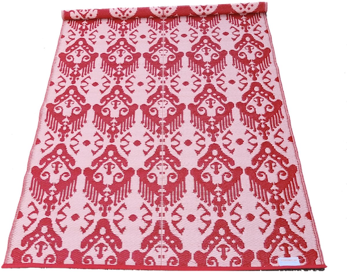 plastic vloerkleed-buitenkleed 120x180 rood/roze