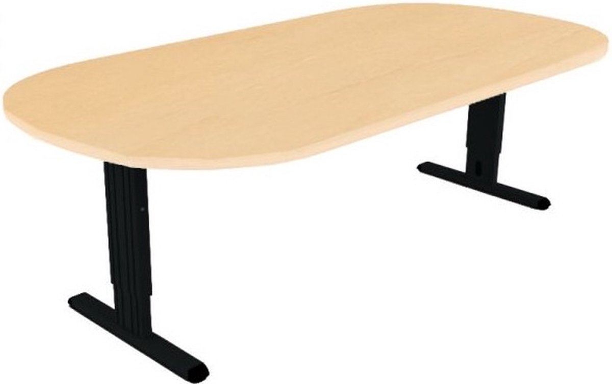 Offeco Bureau Bolton - Bureau - Bureautafel - Vergadertafel - Gaming bureau - Game bureau - Computertafel - Desk - Bureau Zwart - Verstelbaar bureau - Gaming Desk - Bureau tafel - Bureau verstelbaar   Wild peren -240x120cm-- blad-  onderstel- x120