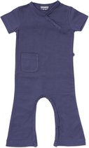Silky Label jumpsuit plum purple - korte mouw - maat 62/68 - paars
