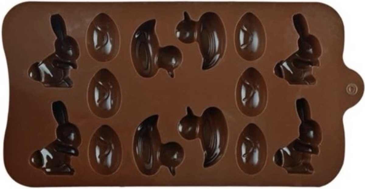 chocoladevorm Paaseitjes - Pasen siliconen vorm mal voor ijsblokjes - ijsklontjes - chocolade fondant - Happy Easter - Bakken