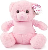 Soft Touch Knuffelbeer Met Shirt 25 Cm Polyester Roze