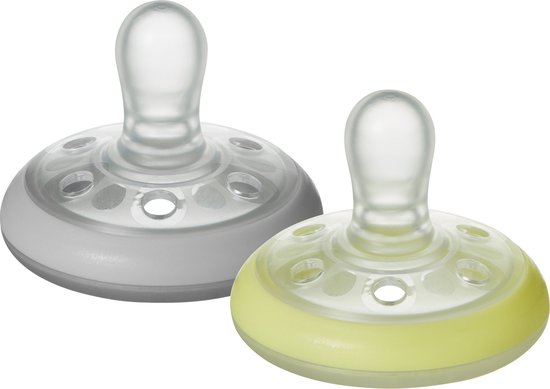 Foto: Tommee tippee ctn fopspeen natural night shape x2 0 6 maanden