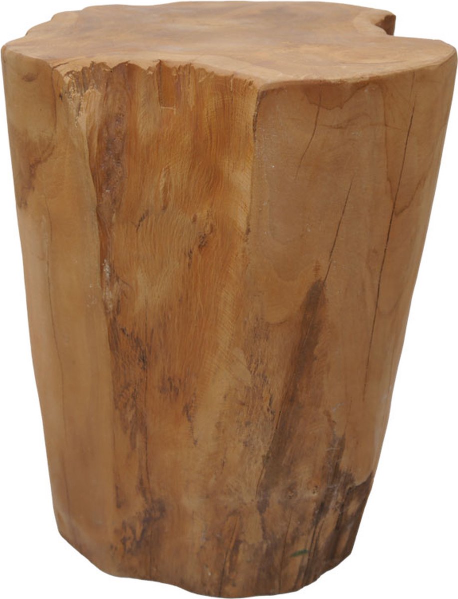 Houten standaard, massief houten blok, boomstam decoratie - vloerwindlicht zuil perfect als interieurdecoratie/bloemenzuil hout/decoratiezuil hout (geolied grenen, 115 x 30 x 30 cm