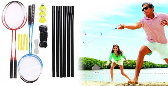 Oneiro’s Luxe 15-Delige Badmintonset SUN - Badmintonrackets - sport - zomer - badminton - tennis - Oneiro