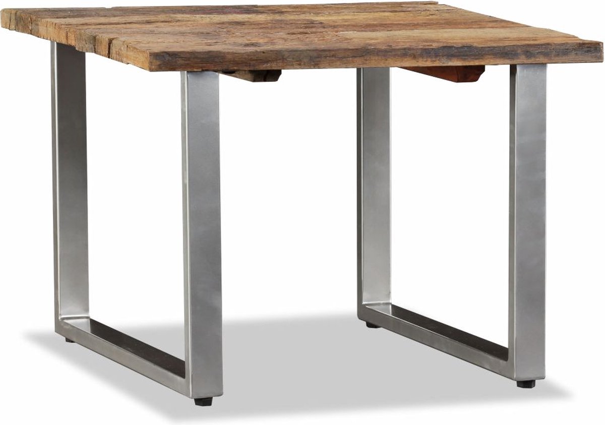 vidaXL Salontafel - 55x55x40 - cm - massief - gerecycled - hout Bruin