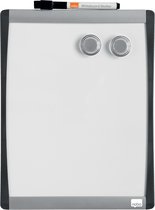 Nobo Mini Magnetisch, Droog Uitwisbaar Whiteboard 21,5 x 28 cm - Inclusief Marker, Magneten en Foamtape - Wit