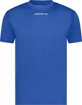 Masita | Active Sportshirt Dames Korte Mouw - Unisex  - Sneldrogend Sportshirt Heren - Licht Stevig Materiaal - ROYAL BLUE - 140