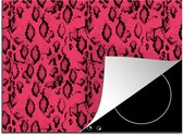 KitchenYeah® Inductie beschermer 71x52 cm - Slangenprint - Dieren - Roze - Kookplaataccessoires - Afdekplaat voor kookplaat - Inductiebeschermer - Inductiemat - Inductieplaat mat
