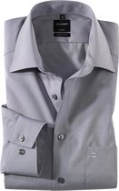 OLYMP Luxor modern fit overhemd - grijs fil a fil - Strijkvrij - Boordmaat: 48