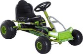 Homcom Go-kart avec pédale de frein à main véhicule à pédales de voiture à partir de 3 ans enfants vert 341-023
