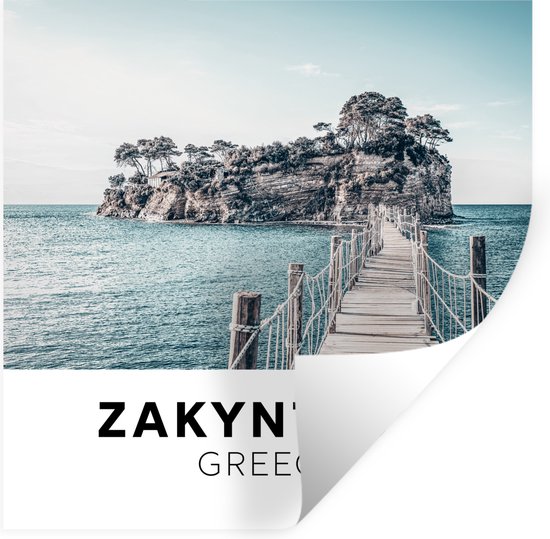 Stickers muraux - Grèce - Zakynthos - Mer - 30x30 cm - Feuille adhésive