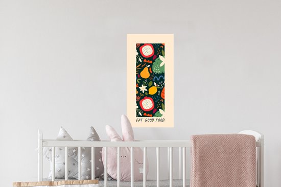 Stickers muraux - Film autocollant - Citations - Mangez bien - Nourriture - Dictons - 20x40 cm - Film adhésif - Stickers muraux muraux Chambre d'enfant - Papier peint autocollant - Papier peint autocollant - Film autocollant