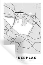 Muurstickers - Sticker Folie - Plattegrond - Kaart - Nederland - Mookerplas - Stadskaart - 60x90 cm - Plakfolie - Muurstickers Kinderkamer - Zelfklevend Behang - Zelfklevend behangpapier - Stickerfolie