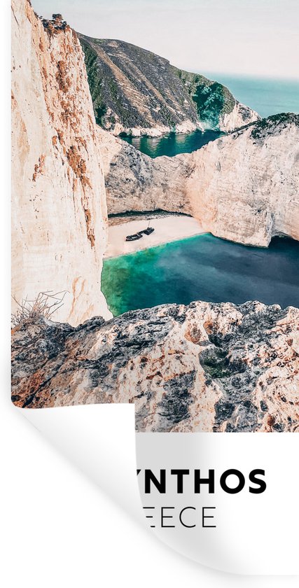 Stickers Stickers muraux - Zakynthos - Grèce - Plage - 40x80 cm - Feuille adhésive