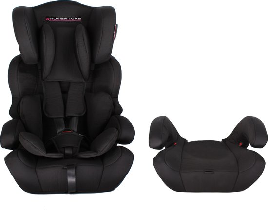 X Adventure Autostoel Premium Groep 1/2/3 (9-36 kg) - Zwart