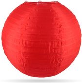5 stuks Nylon lampion rood 35 cm - onverlicht - weerbestendig voor buiten in tuin