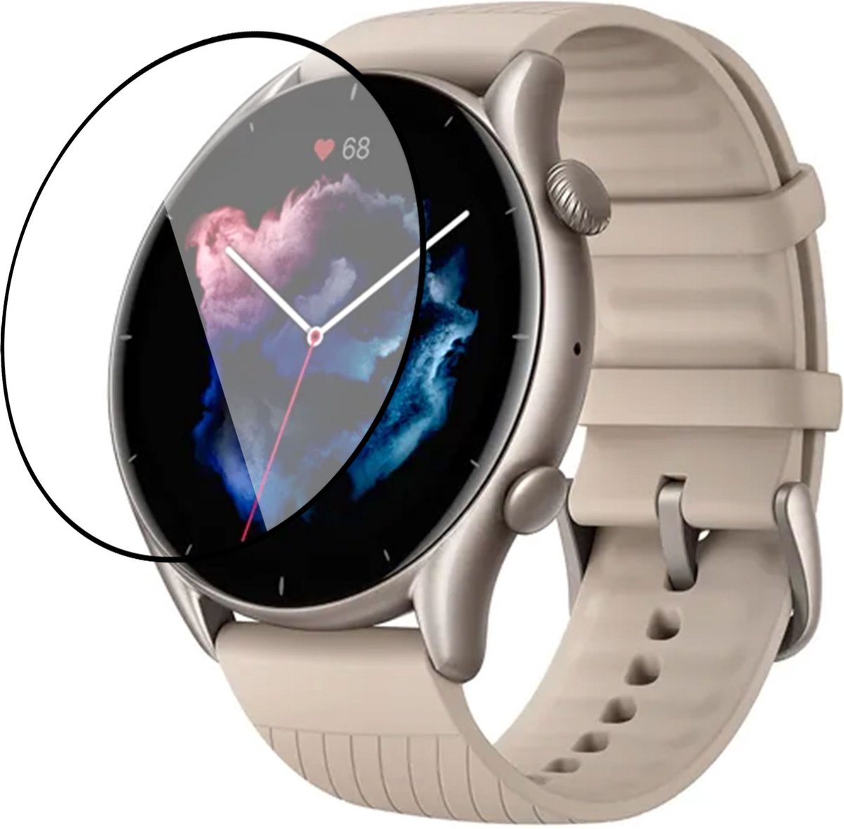 Geschikt voor Amazfit GTR 3 Pro Screenprotector - PET Folie Screen Cover Protector