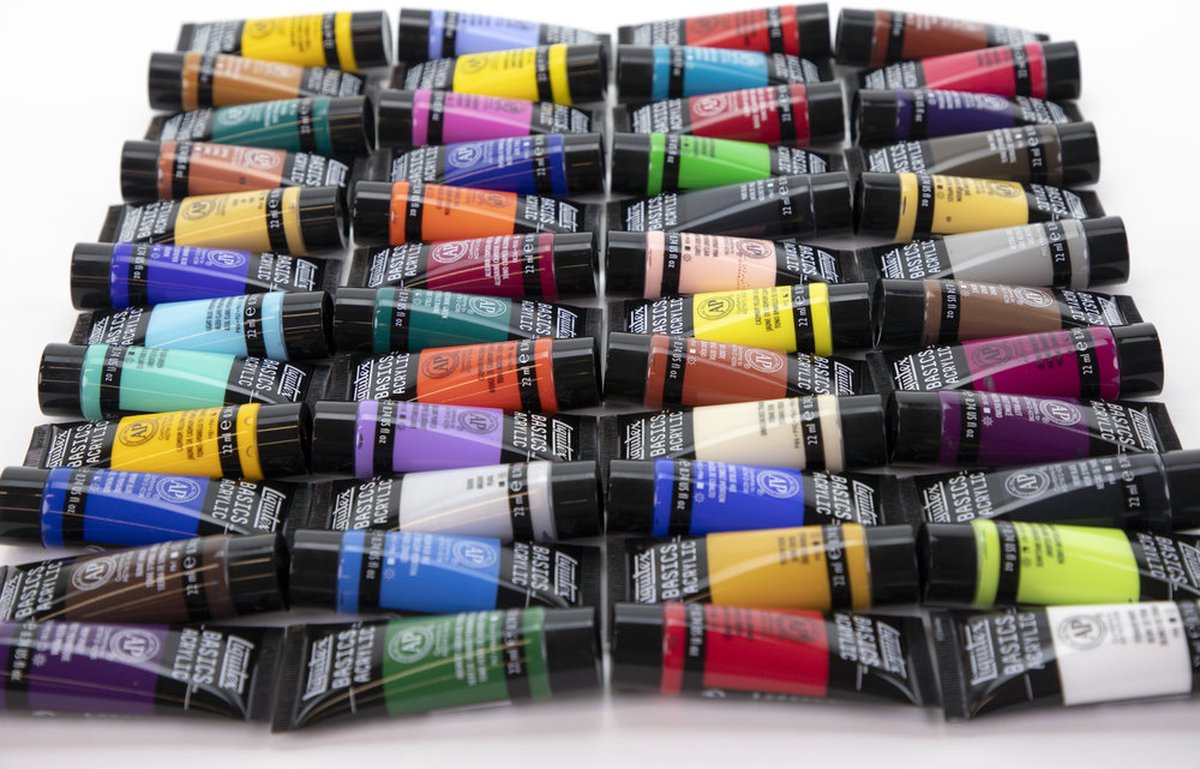 Liquitex 3699395 Basics Acrylverf Set – 48 x 22 ml Tubes | Kunstenaars Acrylverf | Middelmatige Viscositeit | Lichtechte Kleuren voor Schilderen, Canvas & Hobby — afbeelding 6