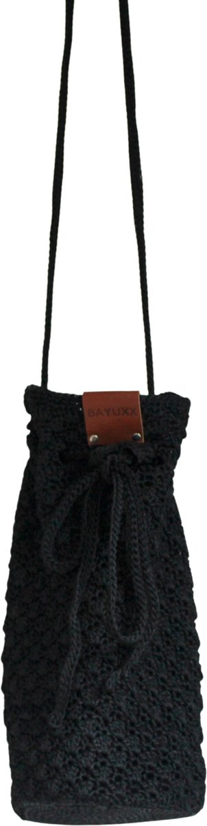 BAYUXX Bags Bali - Gehaakte tas - Model Dolly - Handmade in Bali - Lief cadeautje - Schoudertas/ Buideltas - Zwart - Tassen Dames - Duurzaam