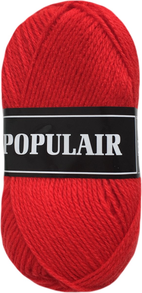 Beijer BV Populair acryl garen - fel rood (40) - pendikte 3,5 a 4 - 1 bol