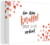 Tableau Toile Guérissez bientôt - Citation - Câlin - 160x120 cm - Décoration murale XXL