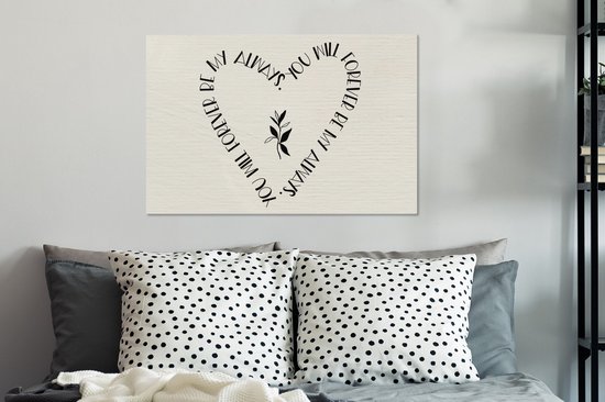 Peinture sur toile Citations - Amour - Proverbes - Tu seras toujours mon toujours - 60x40 cm - Décoration murale