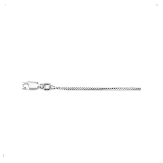 YO&NO - Ketting Dames - Gourmet - 1,4mm - 50cm - Sieraden Vrouw - Heren - Gerhodineerd - Zilver 925
