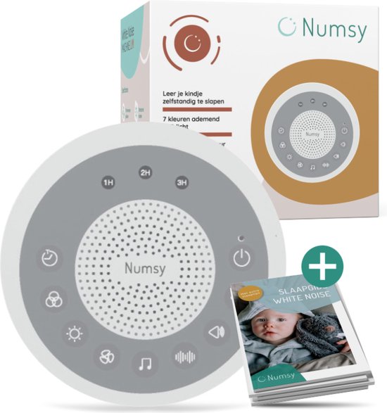 Numsy® Lumi White Noise Machine Baby - Witte Ruis Apparaat Volwassen - Slaaptrainer Kinderen - Geluidsmachine - Baarmoeder en Hart
