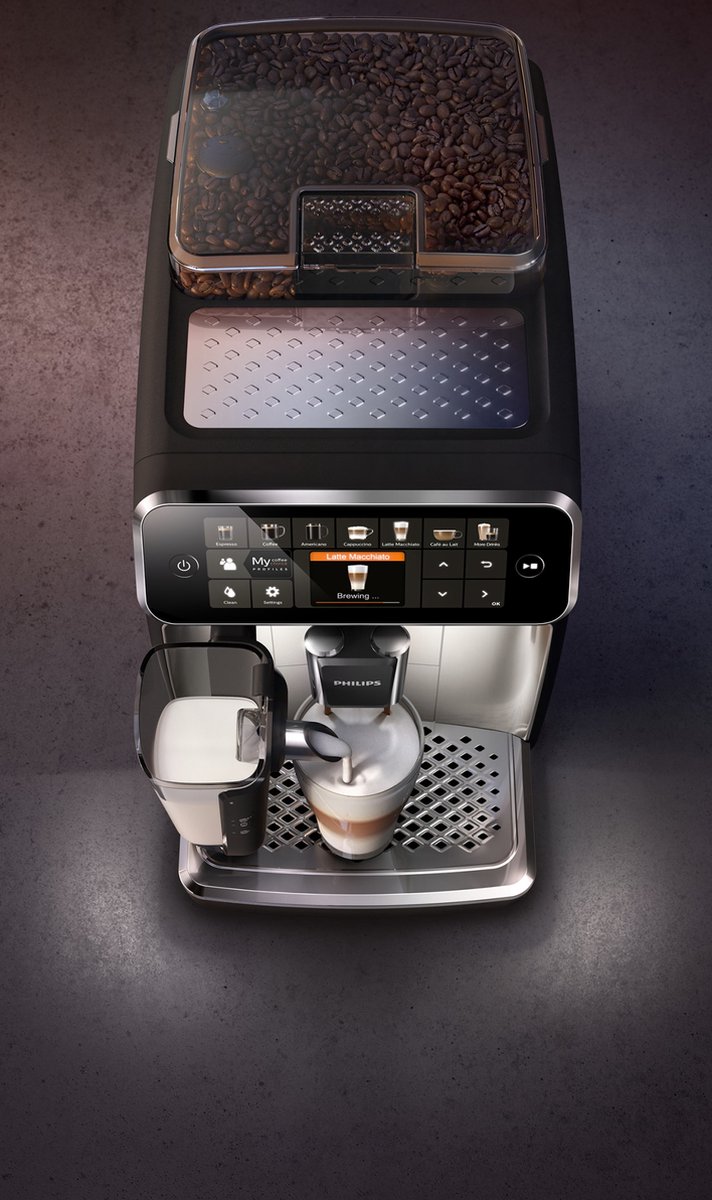 Philips LatteGo 5400 serie EP5447/90 - Espressomachine - Zwart/Chroom |  bol.com