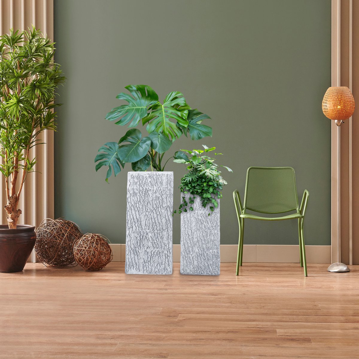 Mingone plantenbak met latwerk, bloembak, plantenpot, bloempot