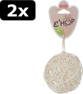 2x # EHOP SPEELBAL ROTAN LICHT 10CM