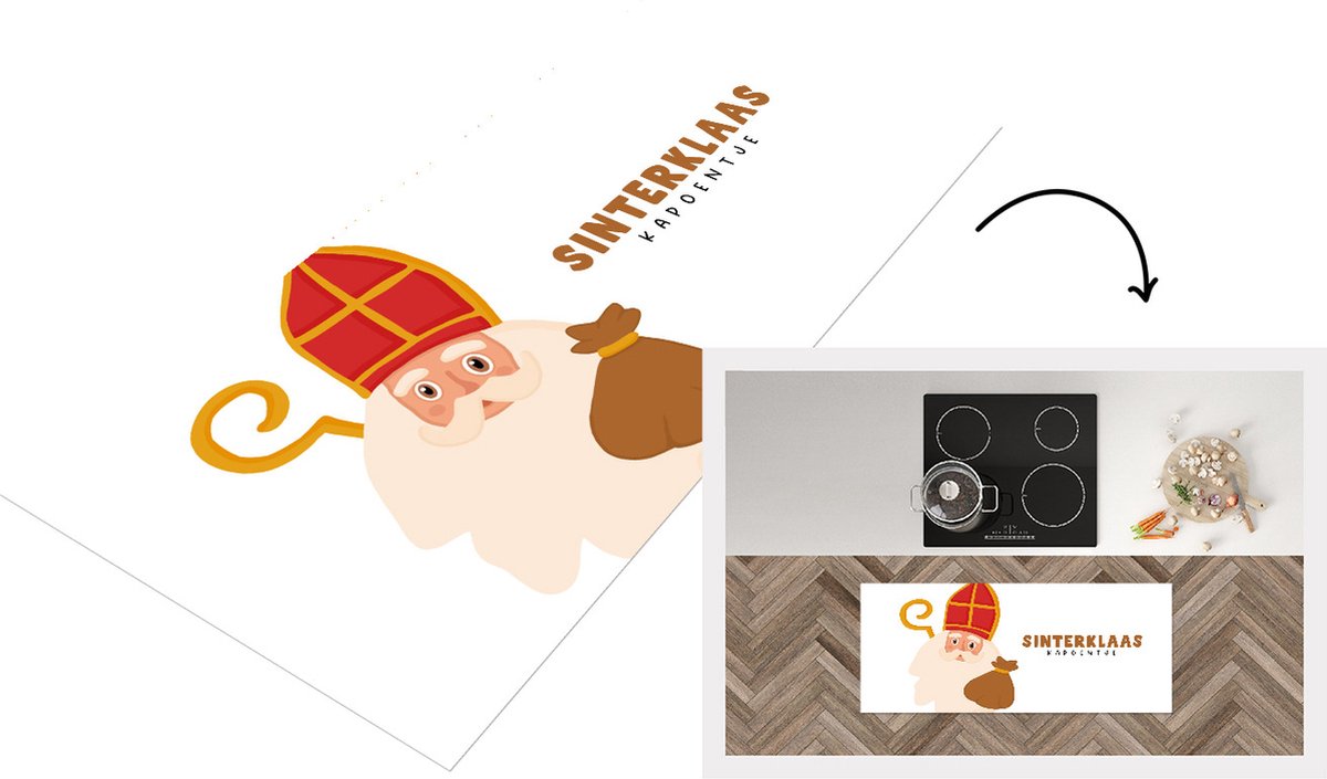 KitchenYeah Keukenloper - Loper keuken - Sinterklaas - Quotes - Sint - Sinterklaas kapoentje - 120x50 cm - Keukenloper vinyl Multicolor