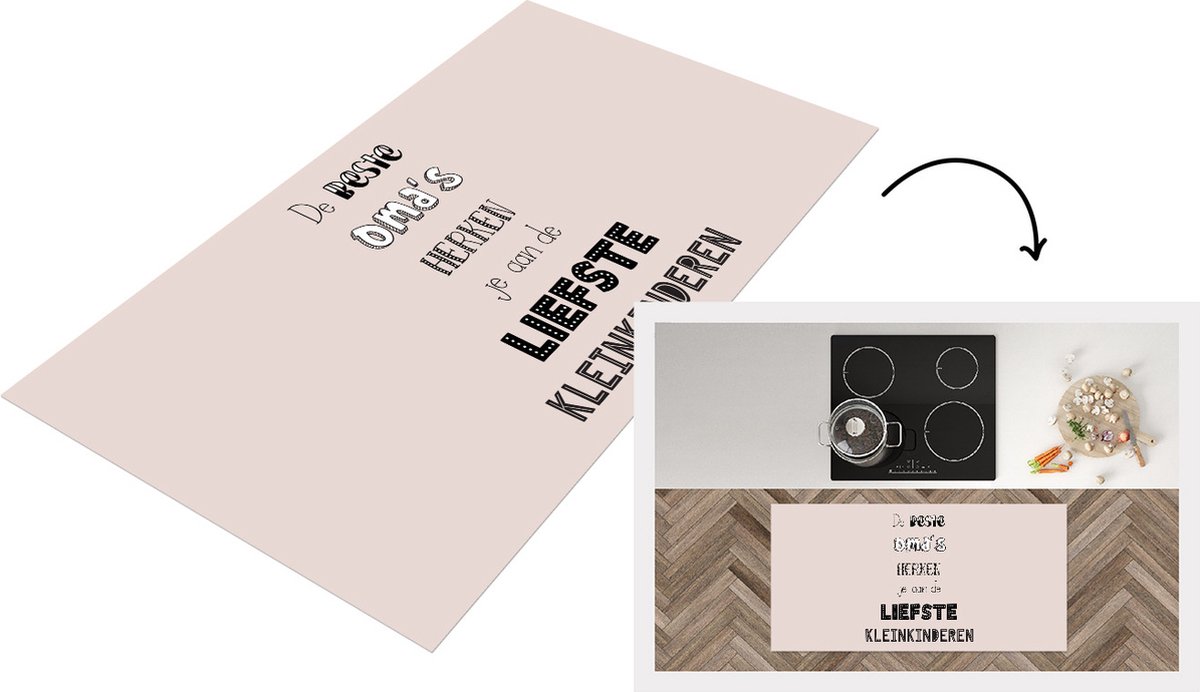 KitchenYeah Keukenloper - Loper keuken - De beste oma's herken je aan de liefstekinderen - Spreuken - Quotes - Oma - 120x60 cm - Keukenloper vinyl Multicolor