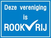 Rookvrije vereniging bord 40 x 30 cm