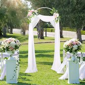Happymoment Rozenbogen - Bruiloft decoratie - bruiloft boog - Backdrop frame - decoratieve rekwisieten - bloem rekken - voor bruiloft verjaardag en afstudeerfeest - wit - 1.8 x 0.8M