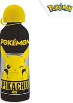 Pokémon Aluminium drinkfles - 500 ml - Pikachu Zwart