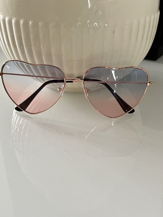 Vlammen partybril hartje | roze lenzen - Freaky Glasses